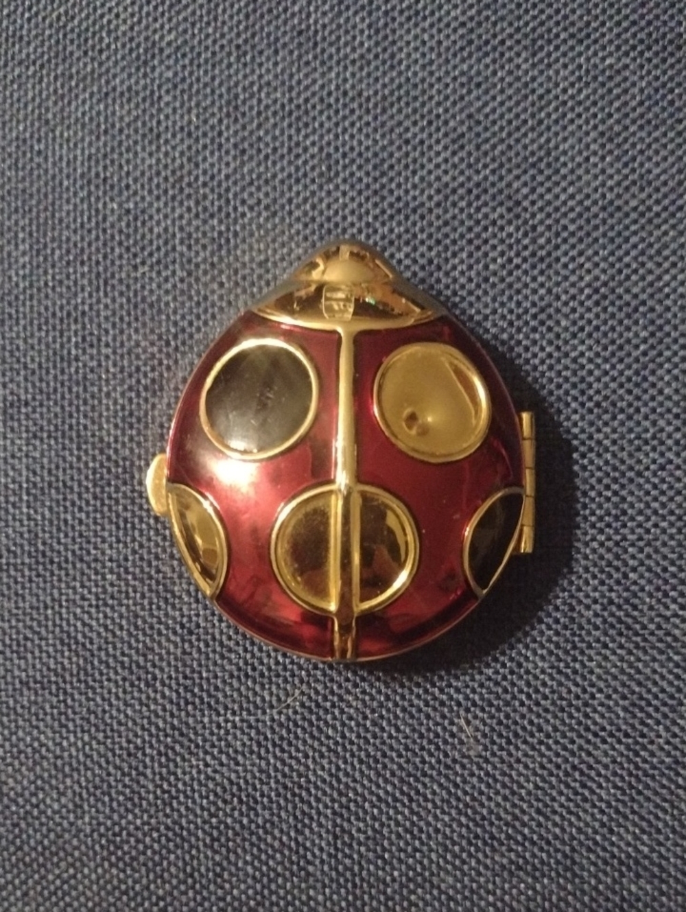 Estee Lauder Red and Gold Ladybug Compact Mirror
